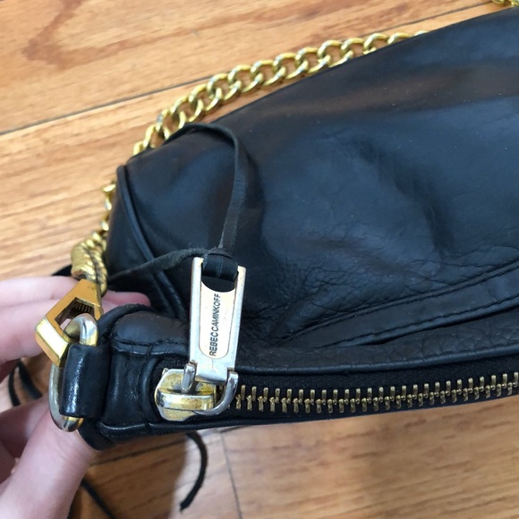 Rebecca Minkoff Black and gold accent used authentic crossbody - Picture 4 of 7